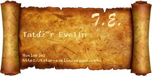 Tatár Evelin névjegykártya