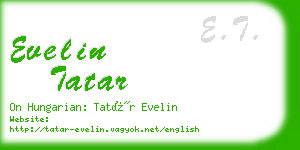 evelin tatar business card